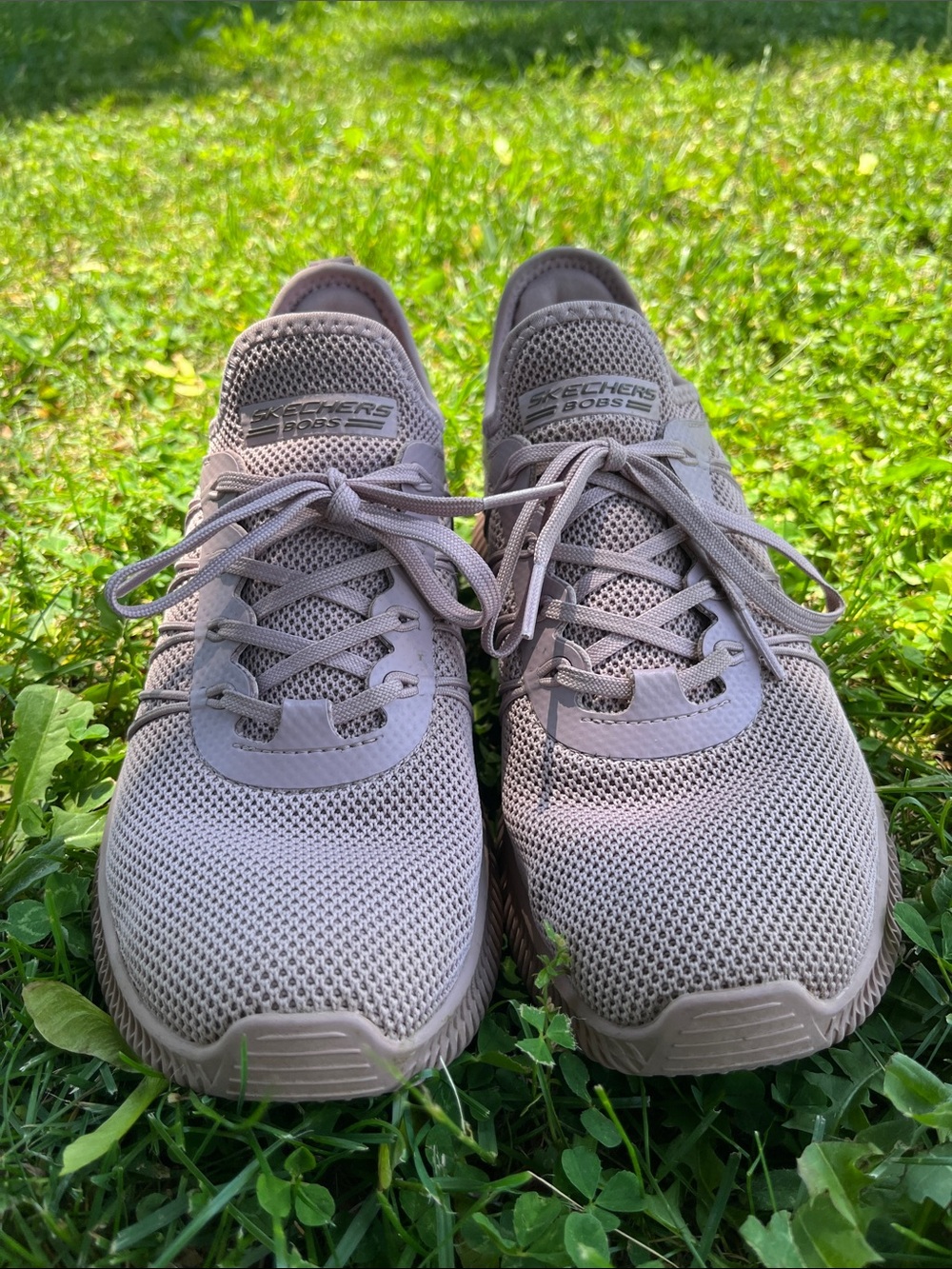 Skechers Women's Blush Pink Knit Lace-Up Sneakers - Picture 2 of 9